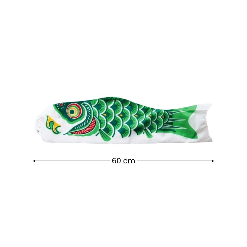 Koinobori Tradizionale Giapponese Verde - 60 cm