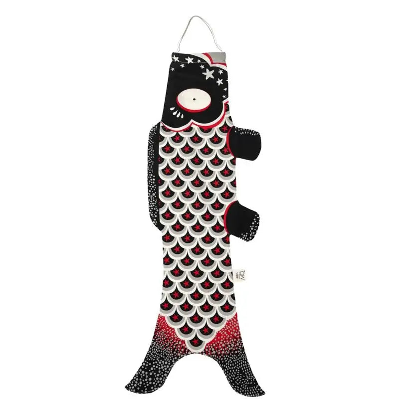 Koinobori tradizionale in bianco e nero (S)