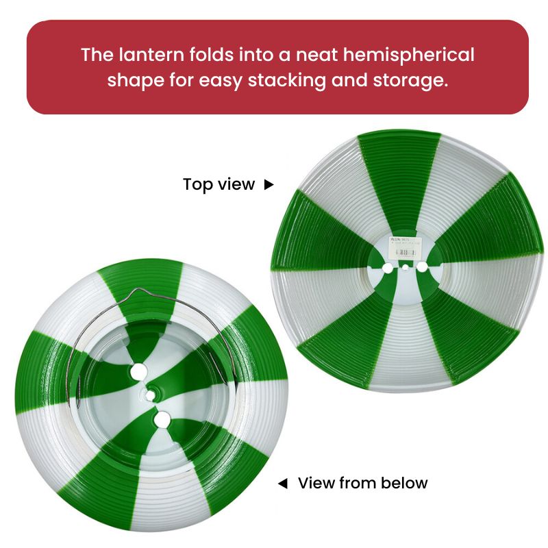Lanterna Giapponese Chochin Bianca Verde