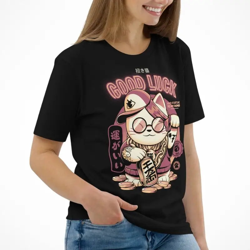 Maglietta giapponese Maneki Neko