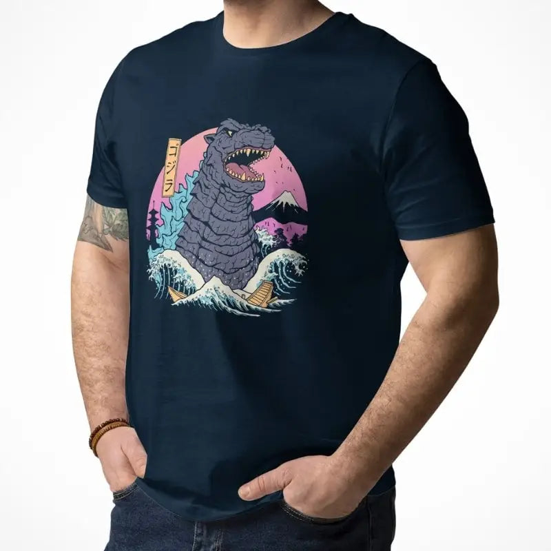 Maglietta giapponese retrò Kaiju