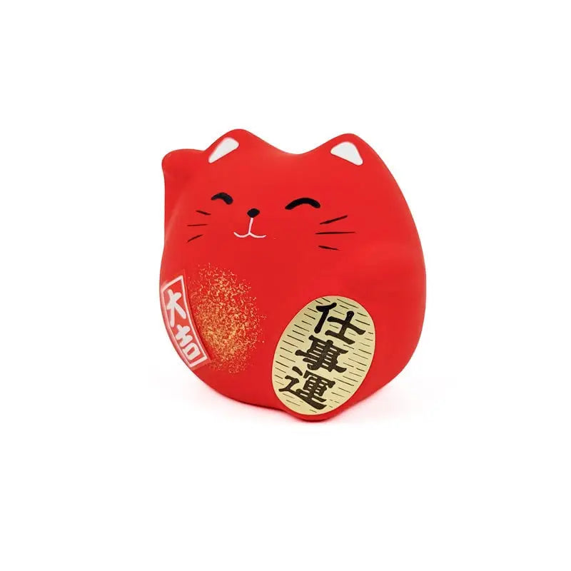 Maneki Neko rotondo rosso
