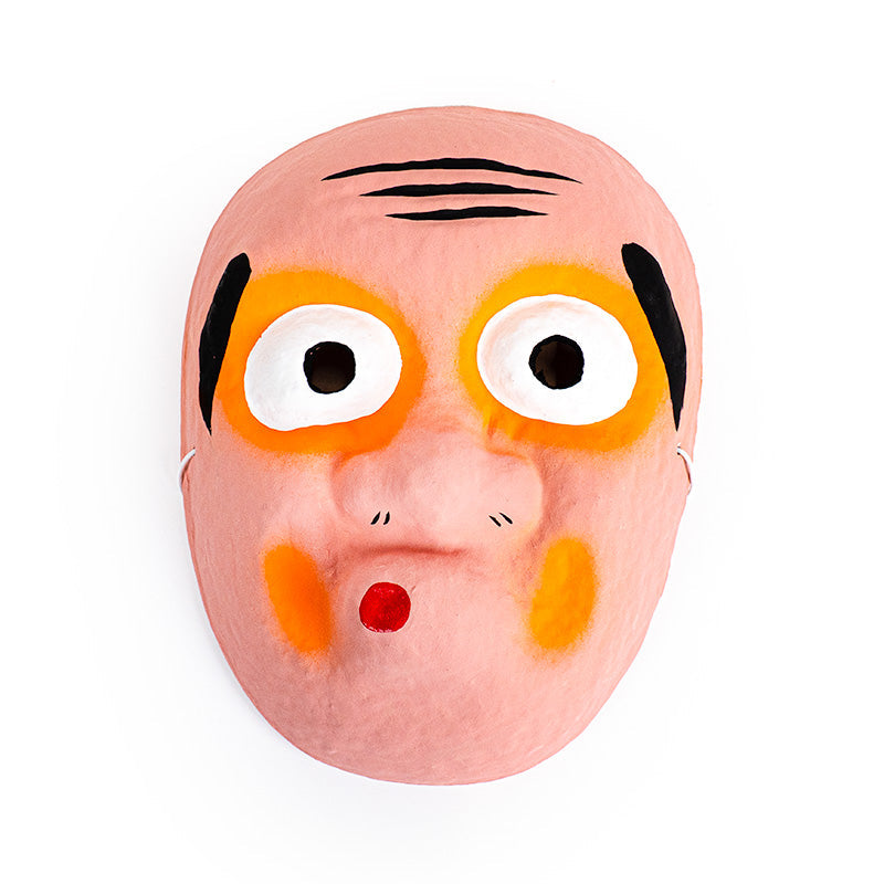 Maschera Giapponese in Cartapesta - Hyottoko