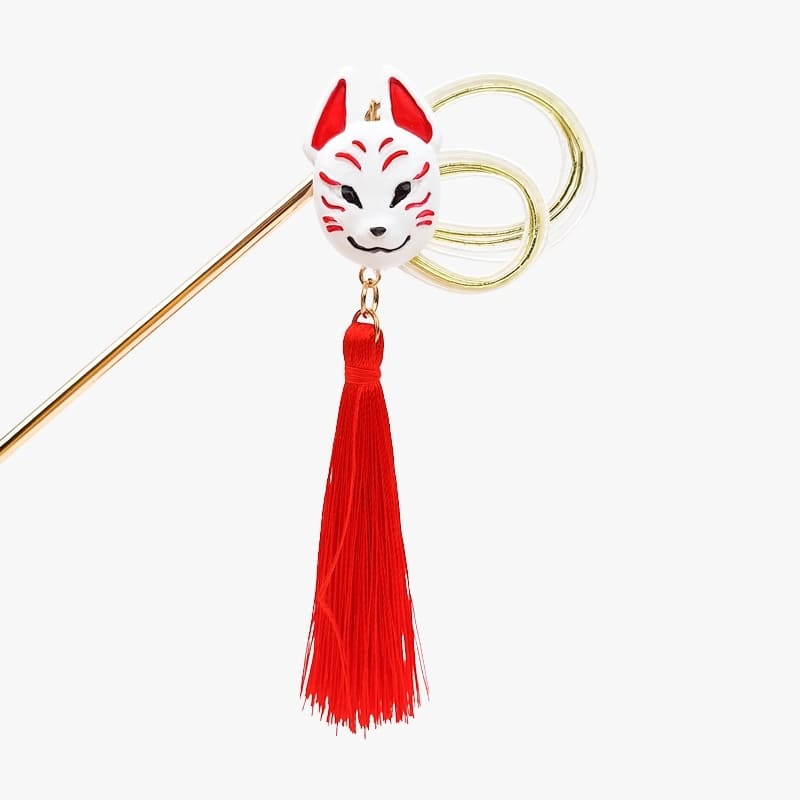 Maschera Kanzashi Japanese Kitsune