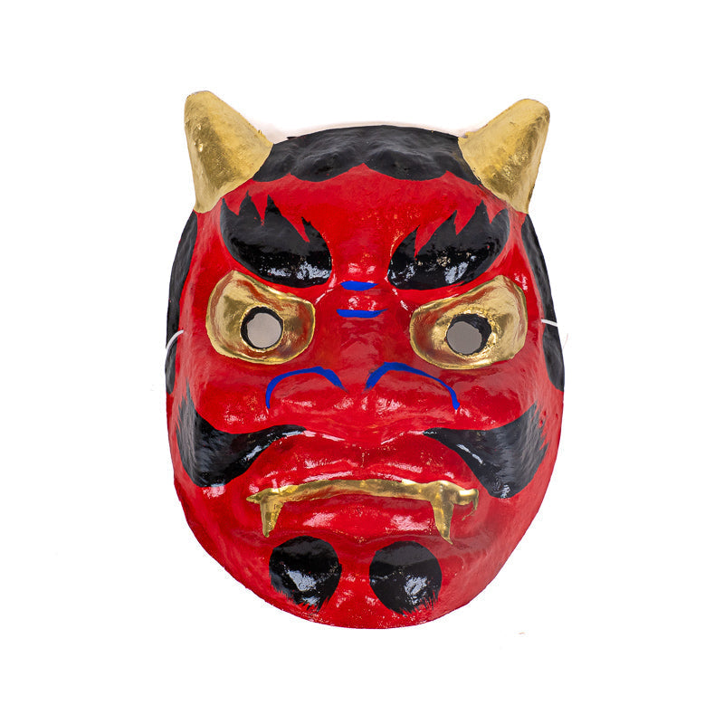 Maschera Oni Giapponese in Cartapesta - Rossa