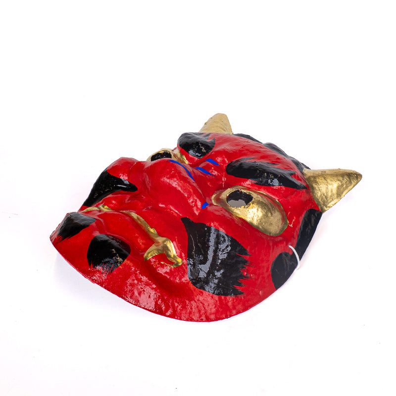 Maschera Oni Giapponese in Cartapesta - Rossa
