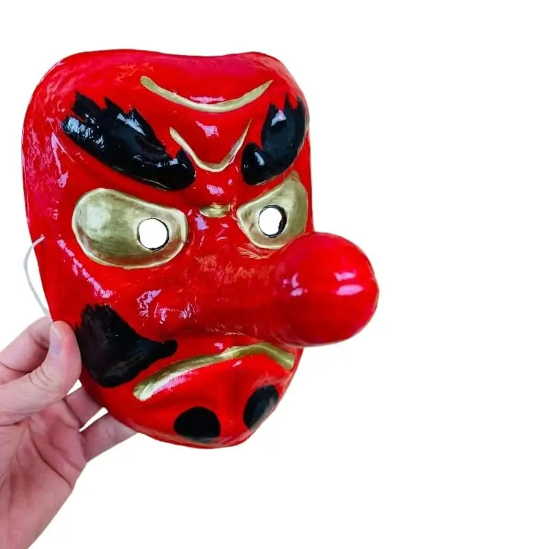 Maschera Tengu in cartapesta