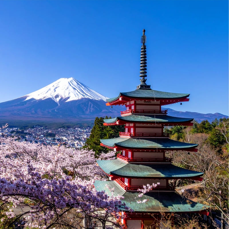 Modello giapponese in miniatura - Pagoda rossa