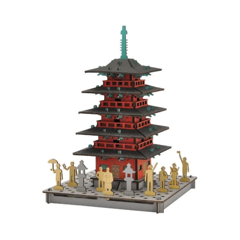 Modello giapponese in miniatura - Pagoda rossa