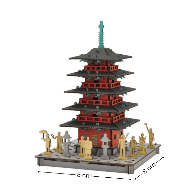 Modello giapponese in miniatura - Pagoda rossa