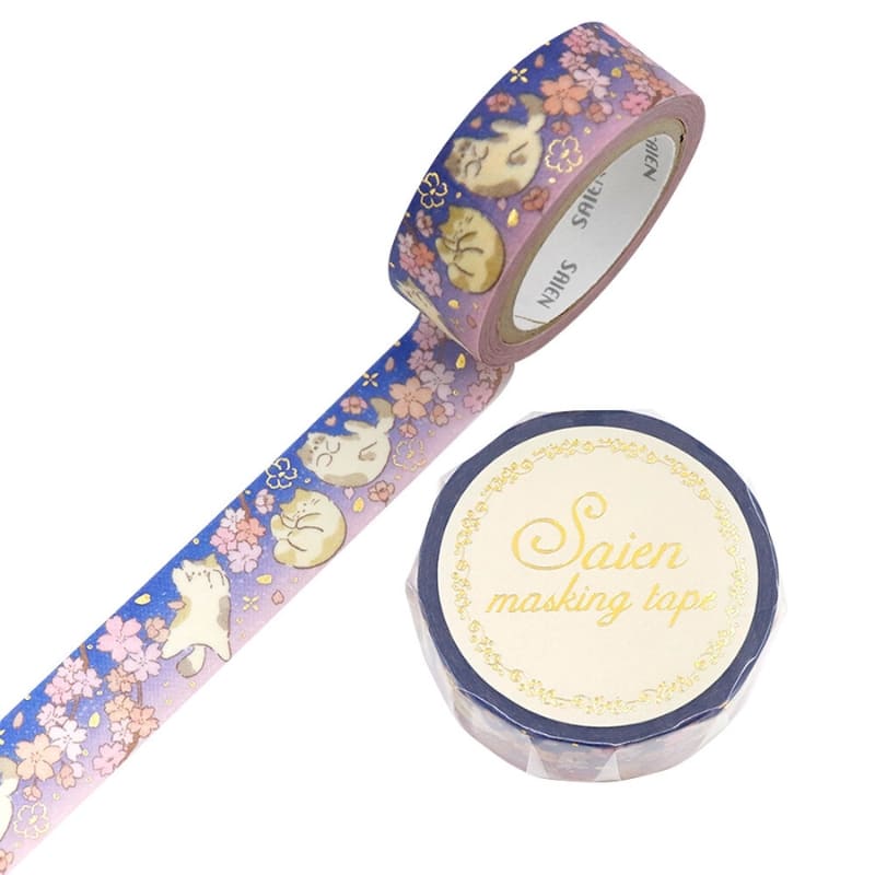 Nastro Washi giapponese Sakura Cat