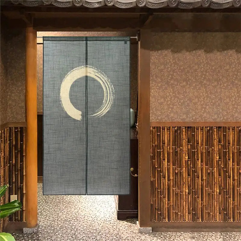 Giapponese Noren Enso Blu - 85 x 150 cm