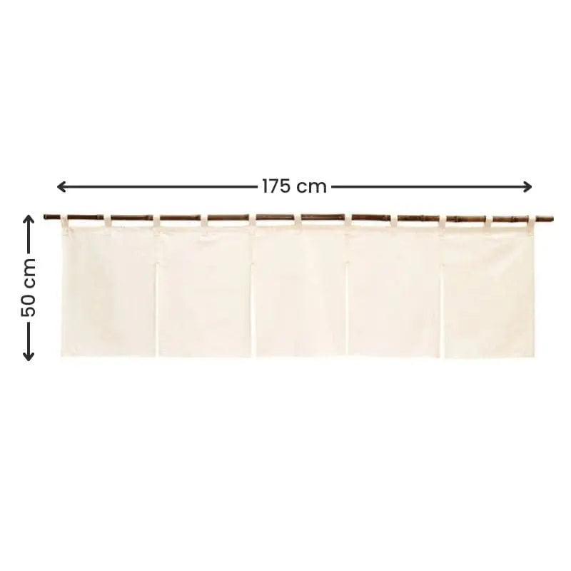 Noren Japanese Short Beige - 175 x 50 cm