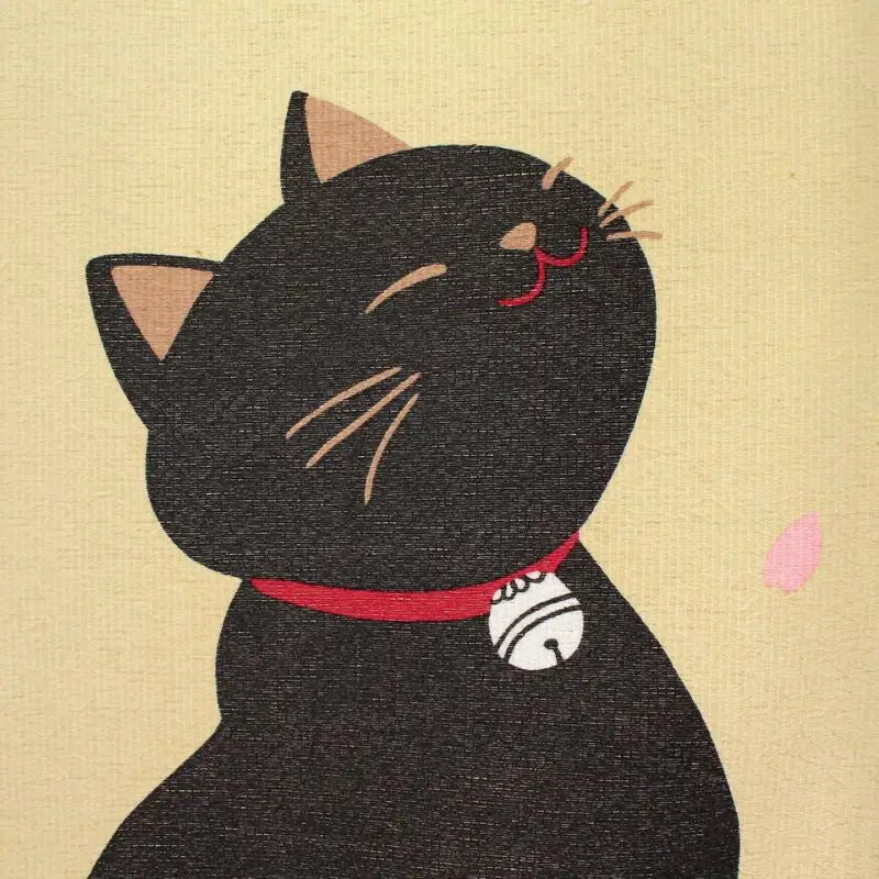Noren Sakura Neko giapponese - 85 x 150 cm