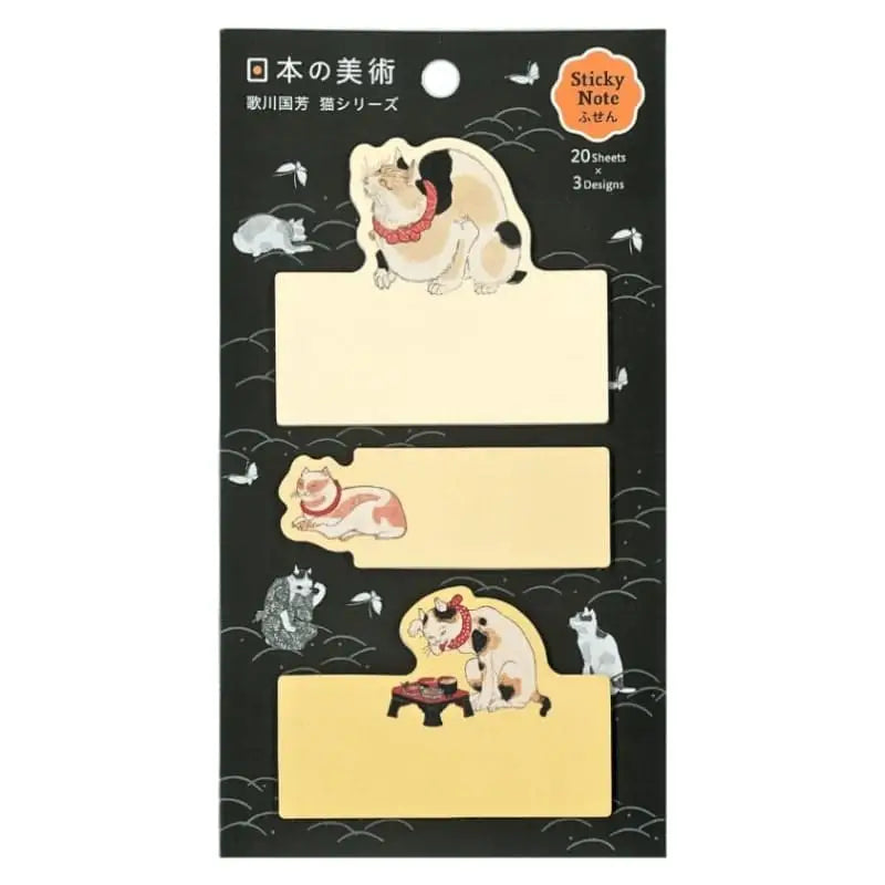 Note adesive giapponesi Neko di Kuniyoshi