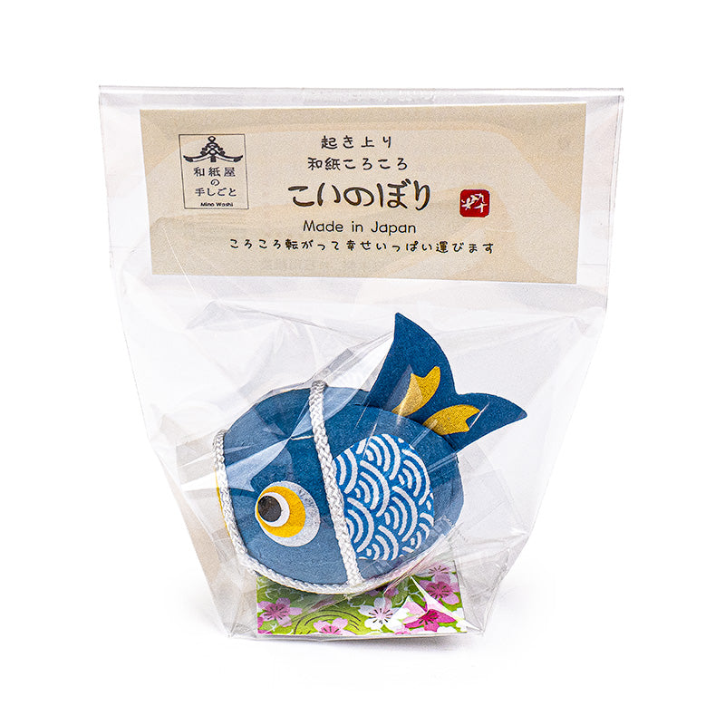 Okiagari Portafortuna - Carpa Koi Blu