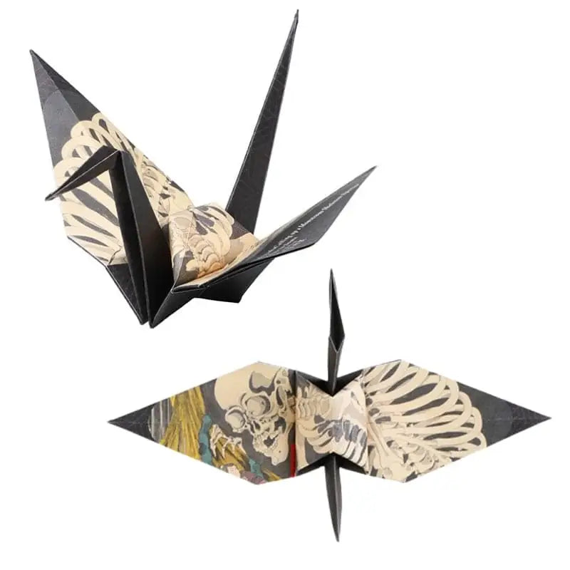 Origami di carta per piegare la gru Ukiyo-e