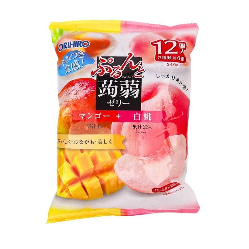 Orihiro Gelatina di Konjac al mango e alla pesca