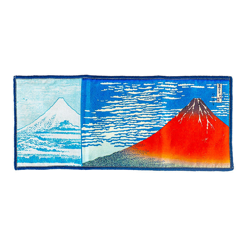 Panno per Occhiali - Hokusai Fuji Rosso