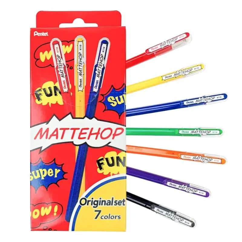 Penne colorate Pentel Mattehop Original Set