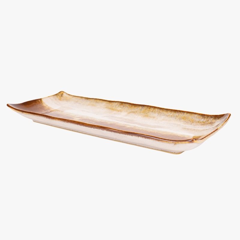 Piatto Rettangolare Giapponese – Marrone