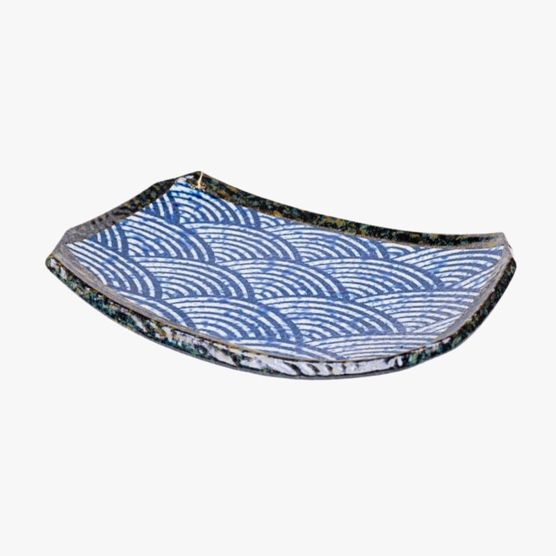 Piatto rettangolare in ceramica Nami