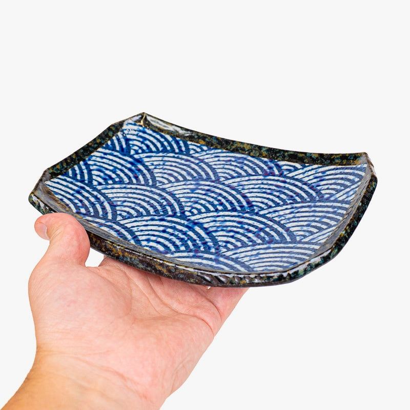 Piatto rettangolare in ceramica Nami