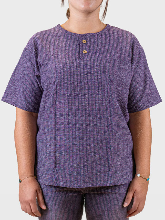 Pigiama Giapponese in Stile Jinbei da Donna – Viola