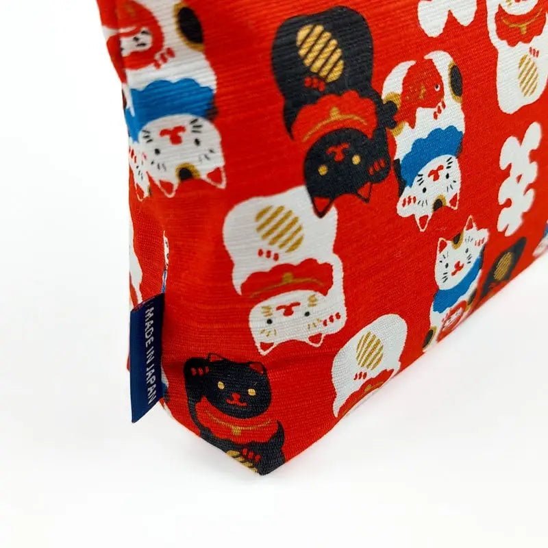Pochette giapponese Maneki Neko Rosso
