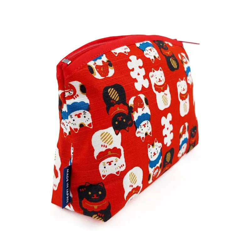 Pochette giapponese Maneki Neko Rosso