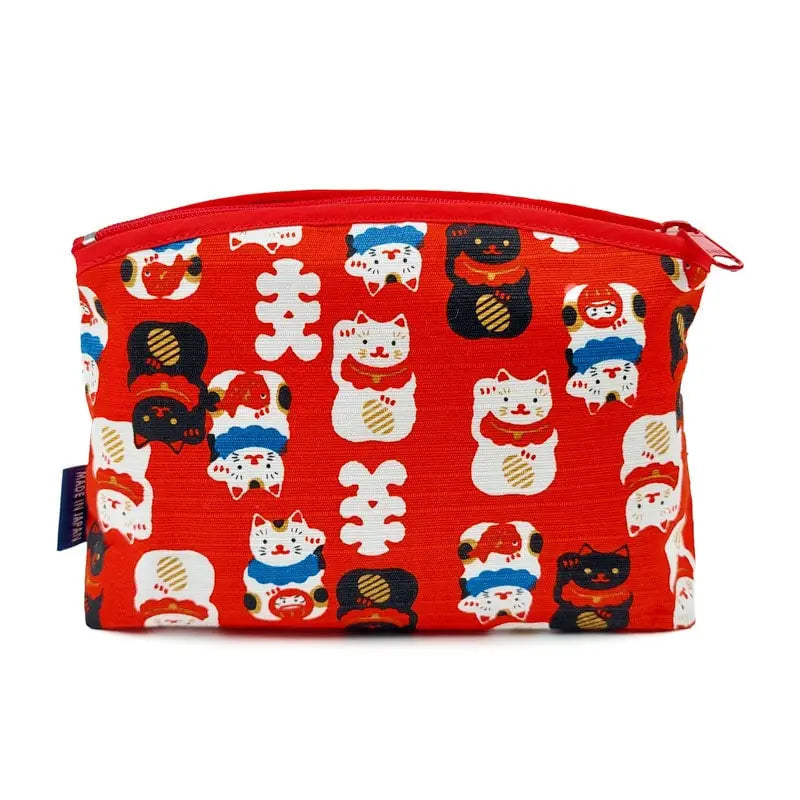 Pochette giapponese Maneki Neko Rosso