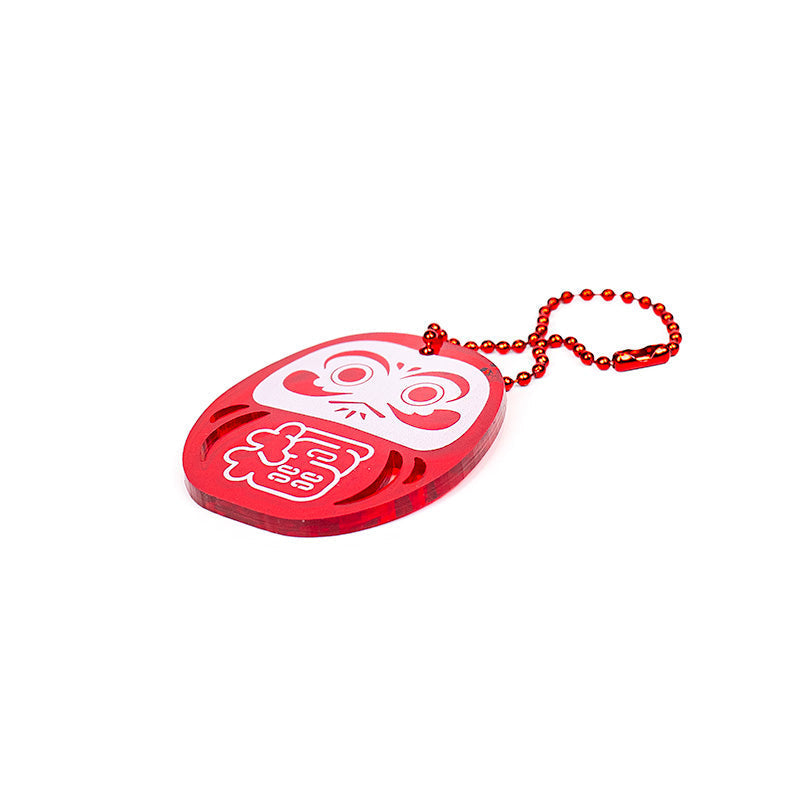 Portachiavi - Daruma Rosso Fluo