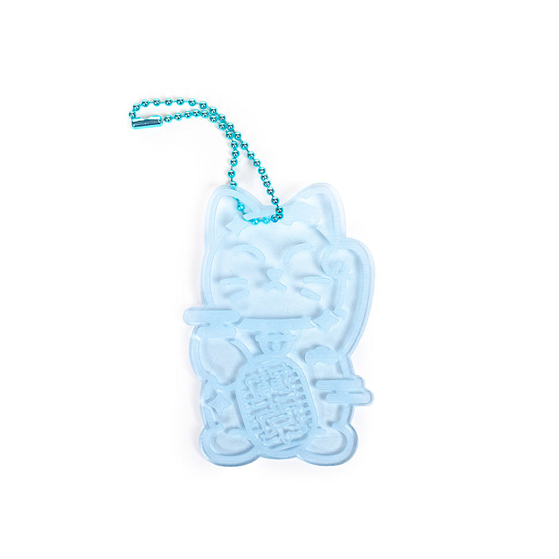 Portachiavi - Maneki Neko Blu Fluo