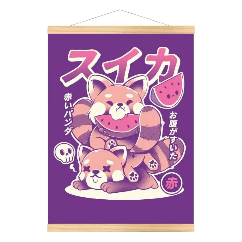 Poster sul panda rosso giapponese - A3