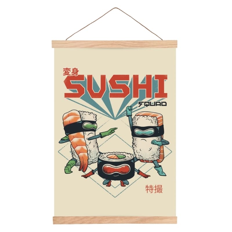 Poster della squadra giapponese di sushi - A3