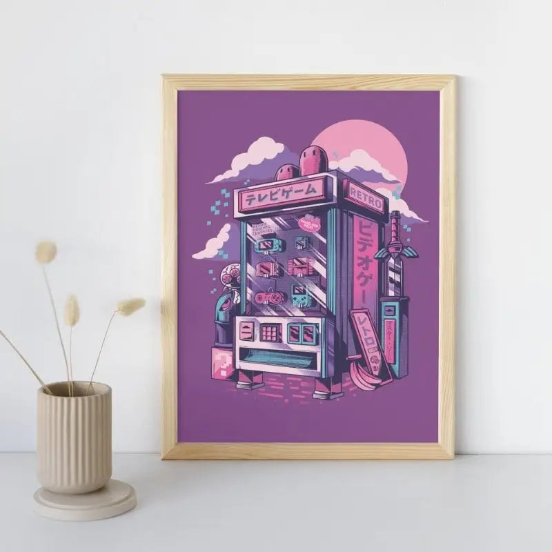 Poster di gioco retrò giapponese - A3