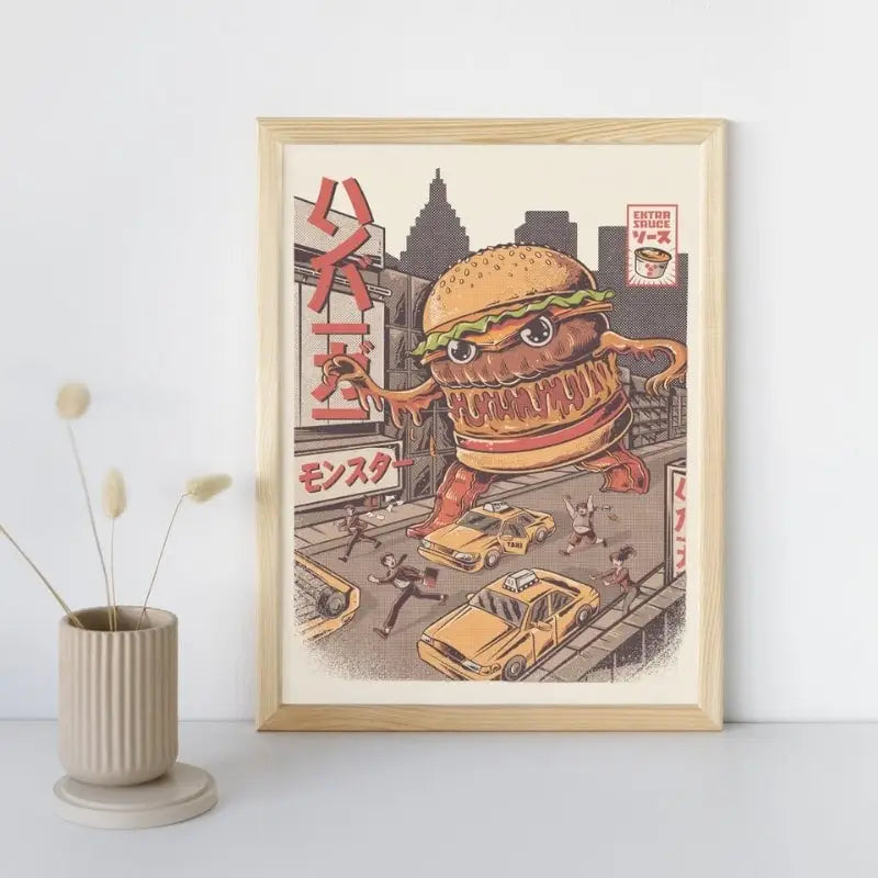 Poster giapponese di Burgerzilla - A3