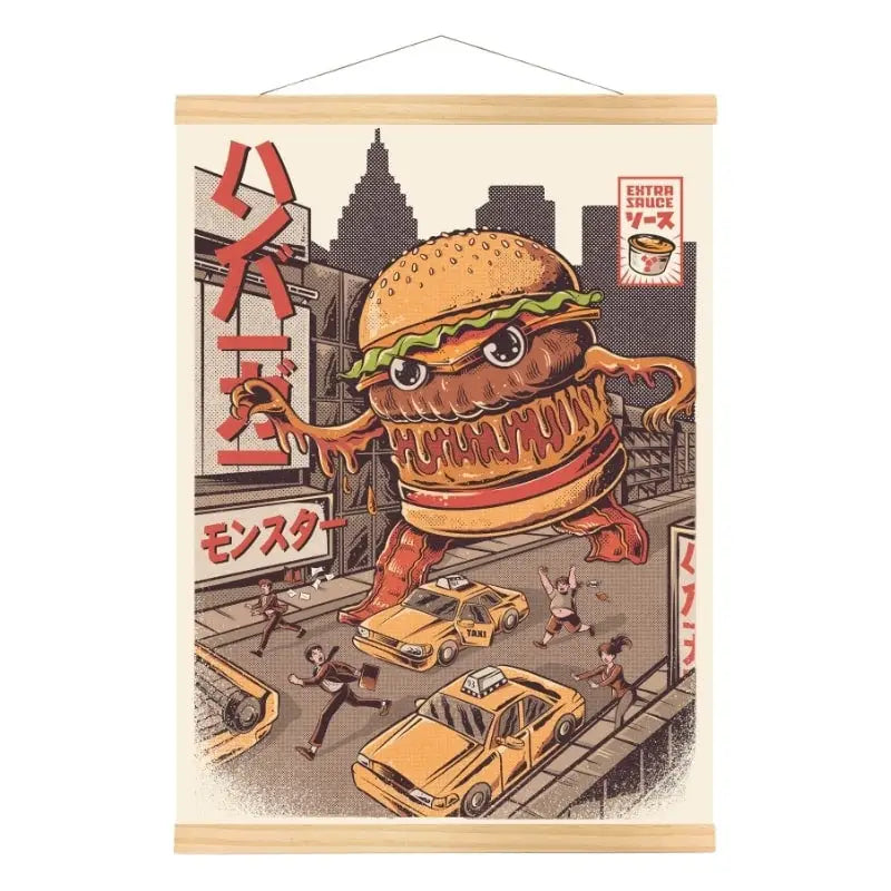 Poster giapponese di Burgerzilla - A3