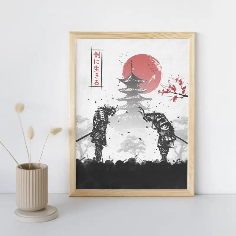 Poster Duello di samurai giapponese - A3
