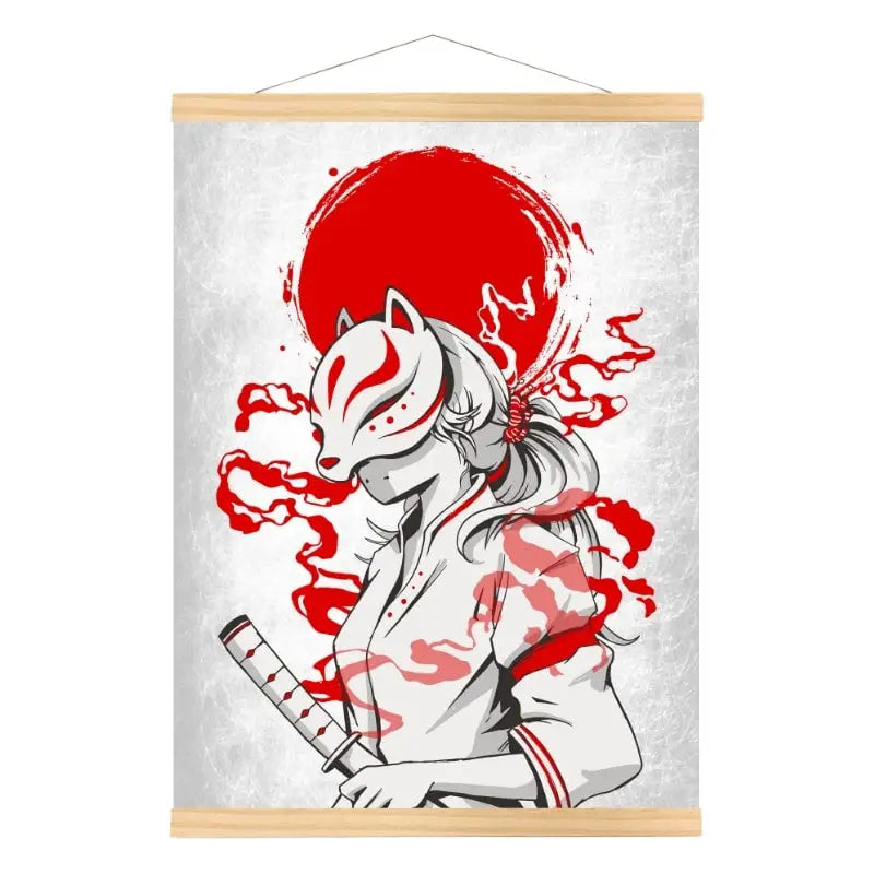 Poster giapponese Samurai Kitsune - A3