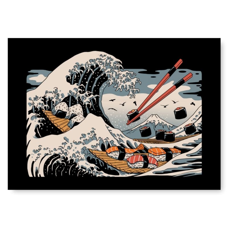 Poster giapponese Sushi Kanagawa - A3