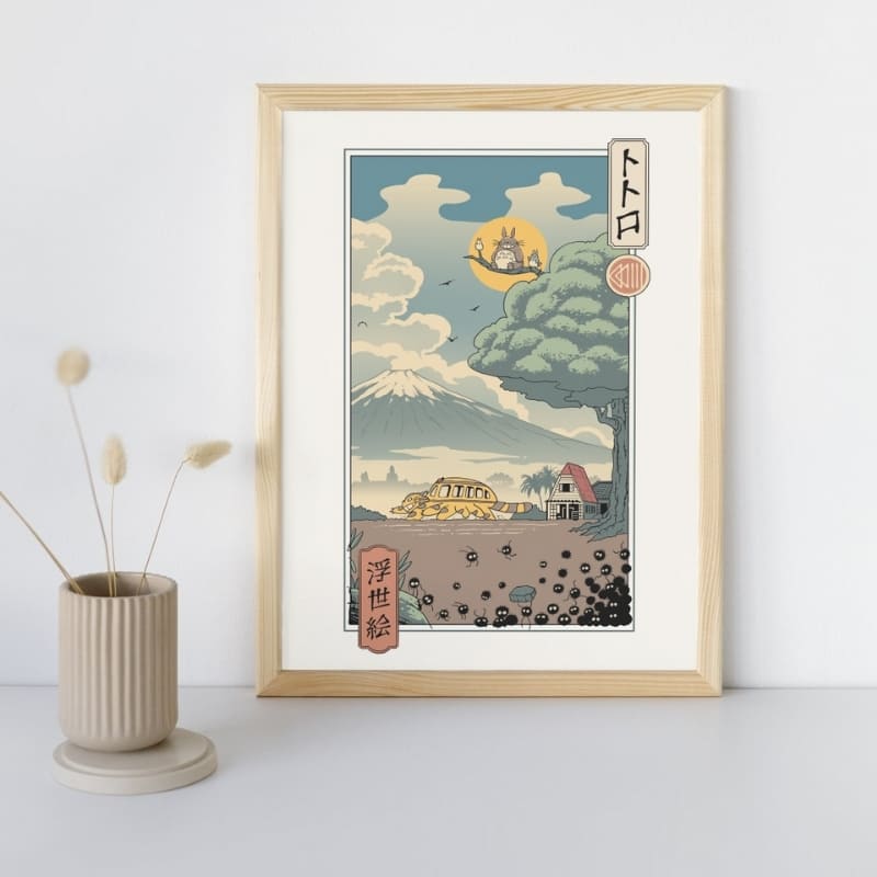 Poster giapponese Ukiyo-e Guardiani della foresta - A3
