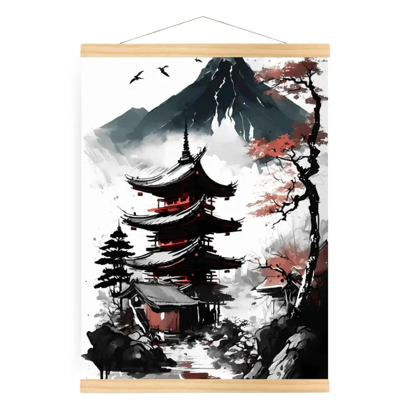 Poster vista pagoda giapponese - A3