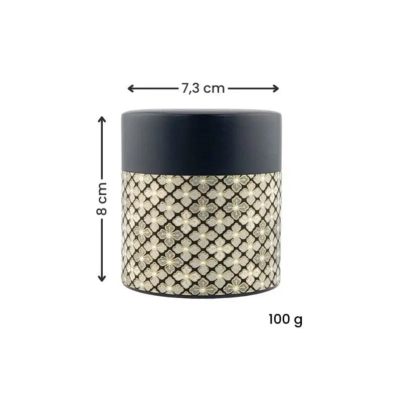 Scatola da tè giapponese Kuro Hanabishi