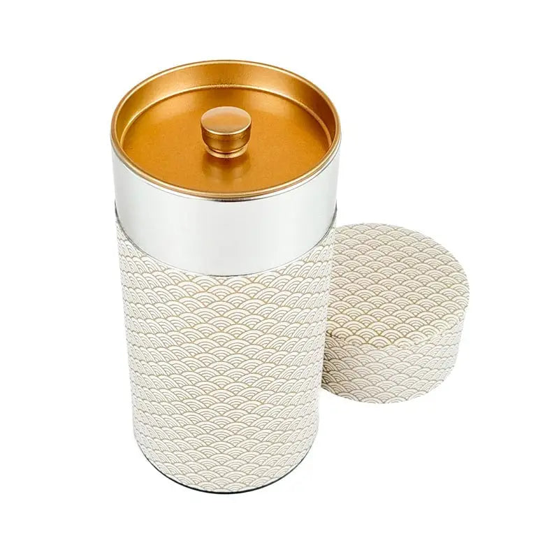 Scatola da tè giapponese Seigaiha oro