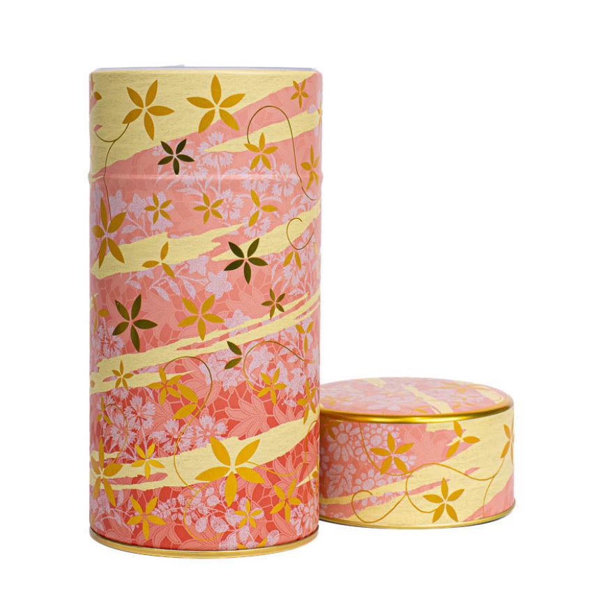 Scatola da Tè in Metallo - Floreale Rosa