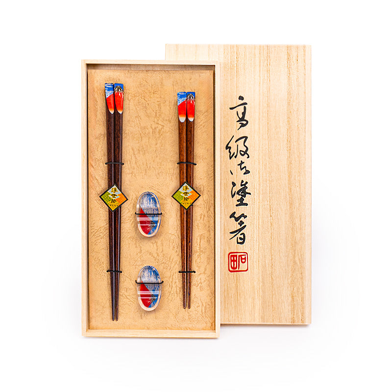 Set Bacchette Fuji Rosso con Supporti