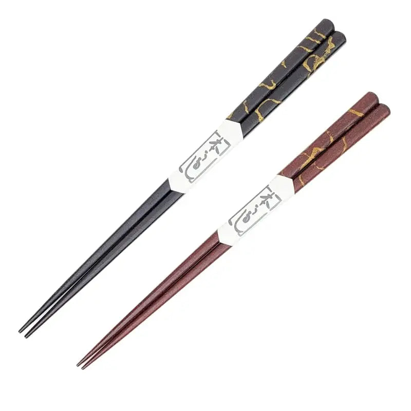 Set di bacchette giapponesi in ebano laccato