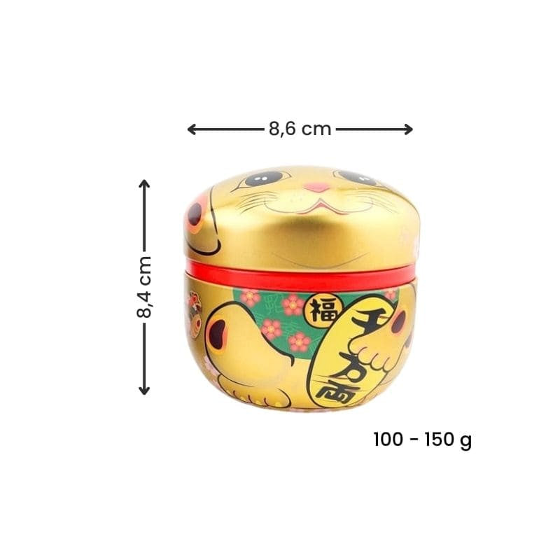 Set di 2 lattine da tè in metallo Maneki Neko