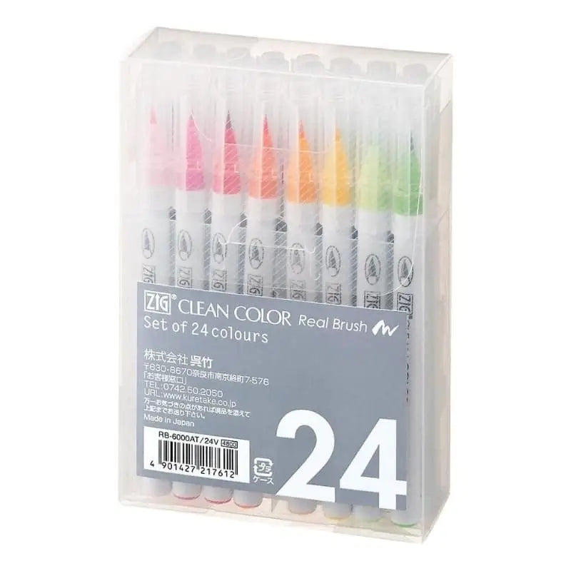 Set di 24 penne a pennello ZIG Extra-Fine